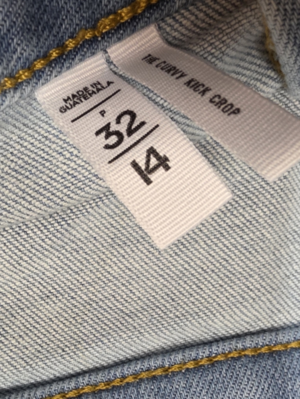 LOFT Light Blue Denim Jeans with Gold Stitching - Picture 4 of 4